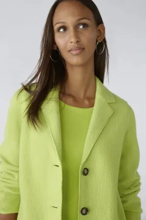 Oui Mayson Wool Coat Lime Green