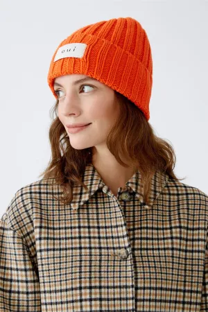 Oui Ribbed Knit Hat Cherry Tomato