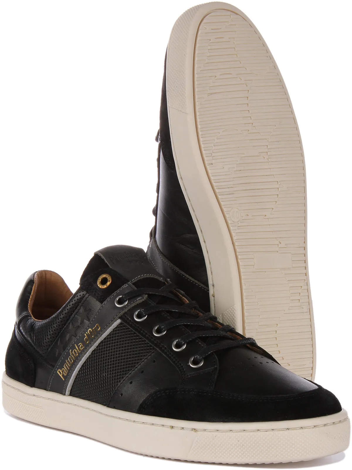 Pantofola D'Oro Vicenza Uomo Low In Black Gold For Men