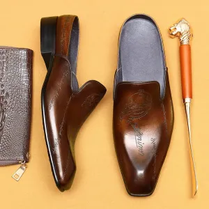 Pigskin Genuine Leather Mules Shoes