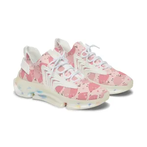 Pink Pigs Women's Mesh Sneakers