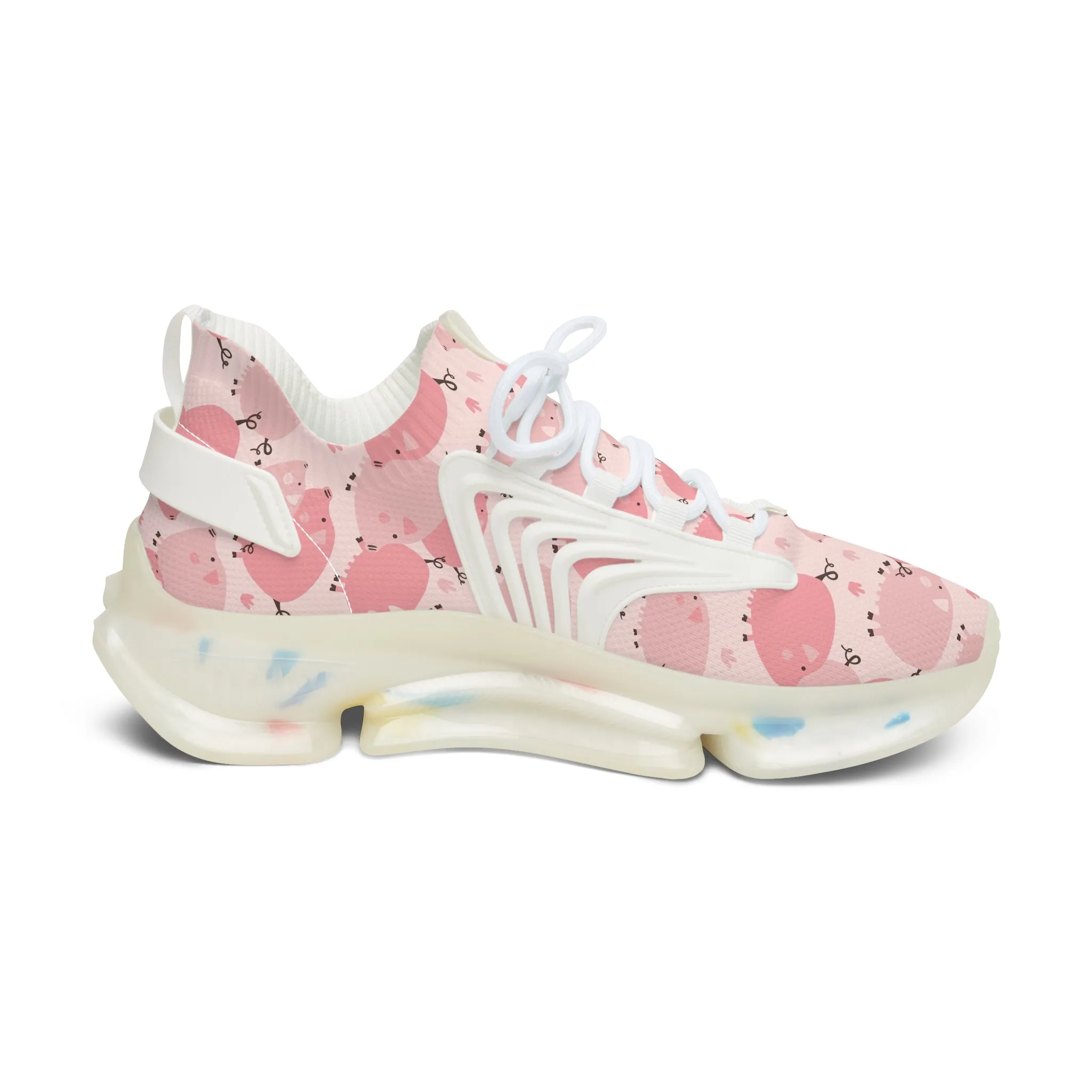 Pink Pigs Women's Mesh Sneakers