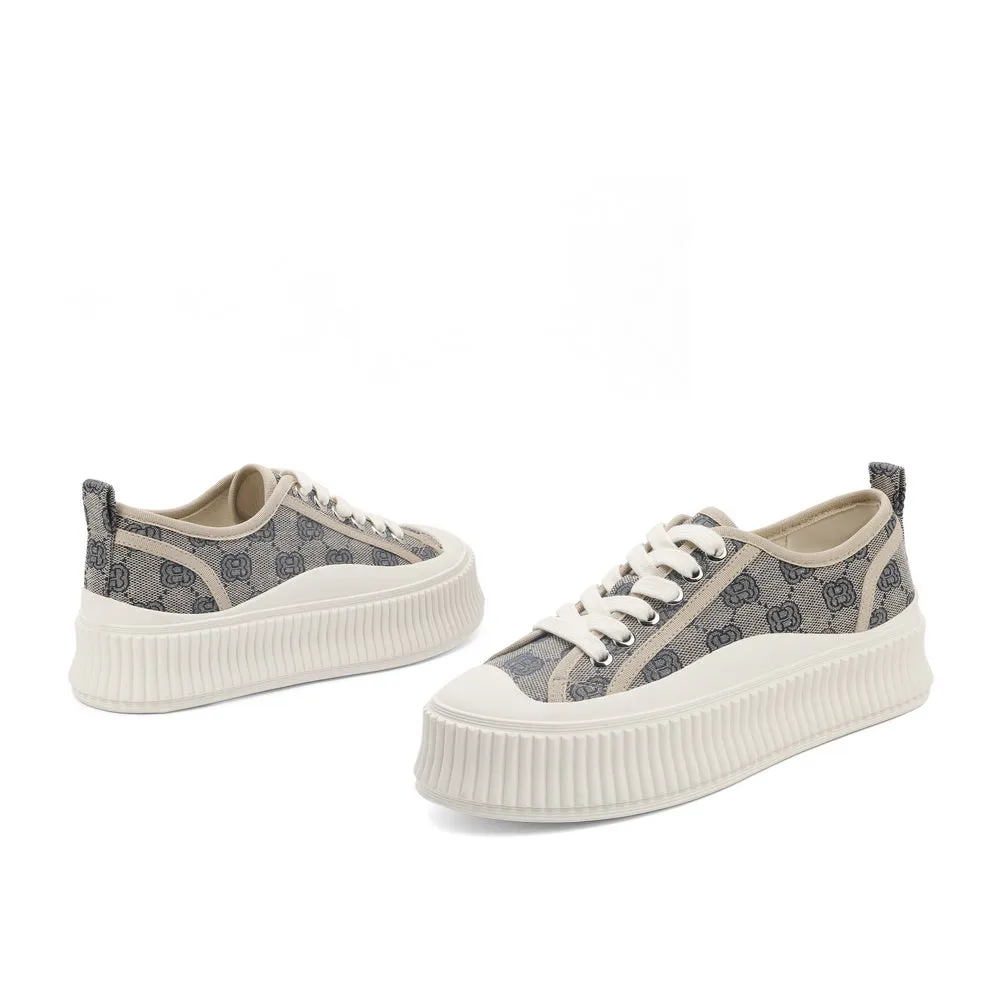 Platform Print Plimsolls