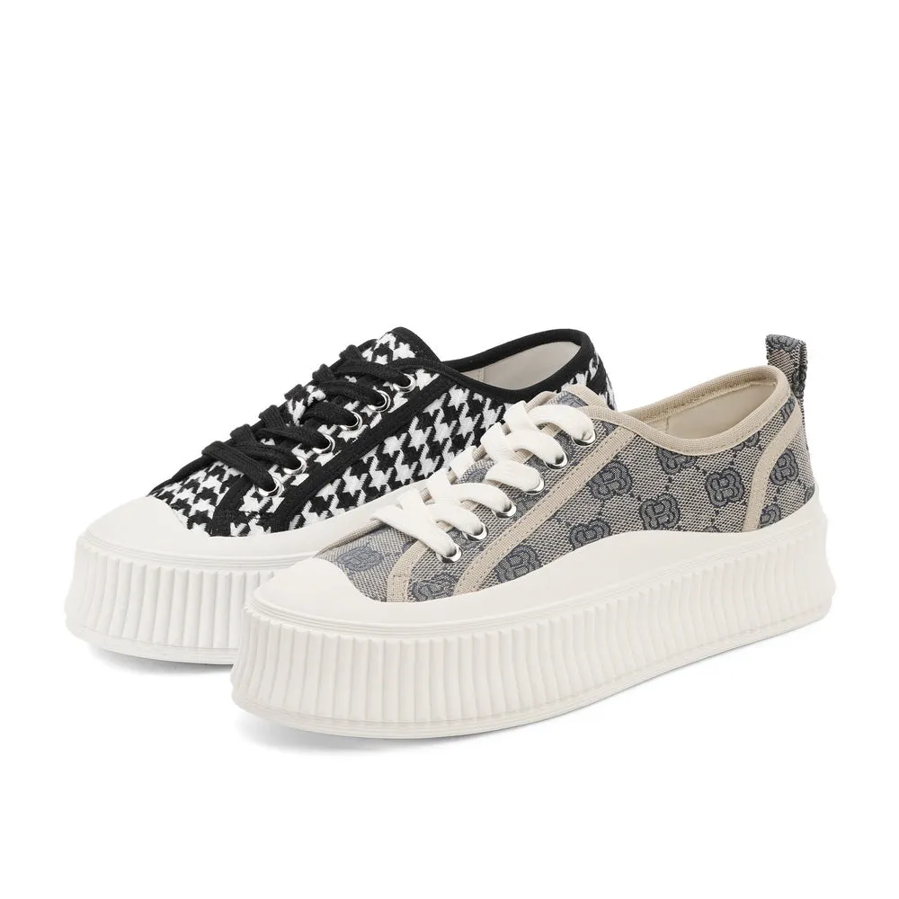 Platform Print Plimsolls