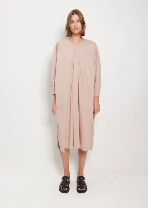 Pleated Sleeping Shirt Dress — Old Rose