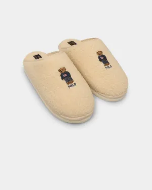 Polo Ralph Lauren Women's Kayleigh Scuff II Bear Slipper Cream