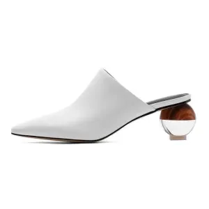 Pre Order:  Spherical Heel Pointed Shoes