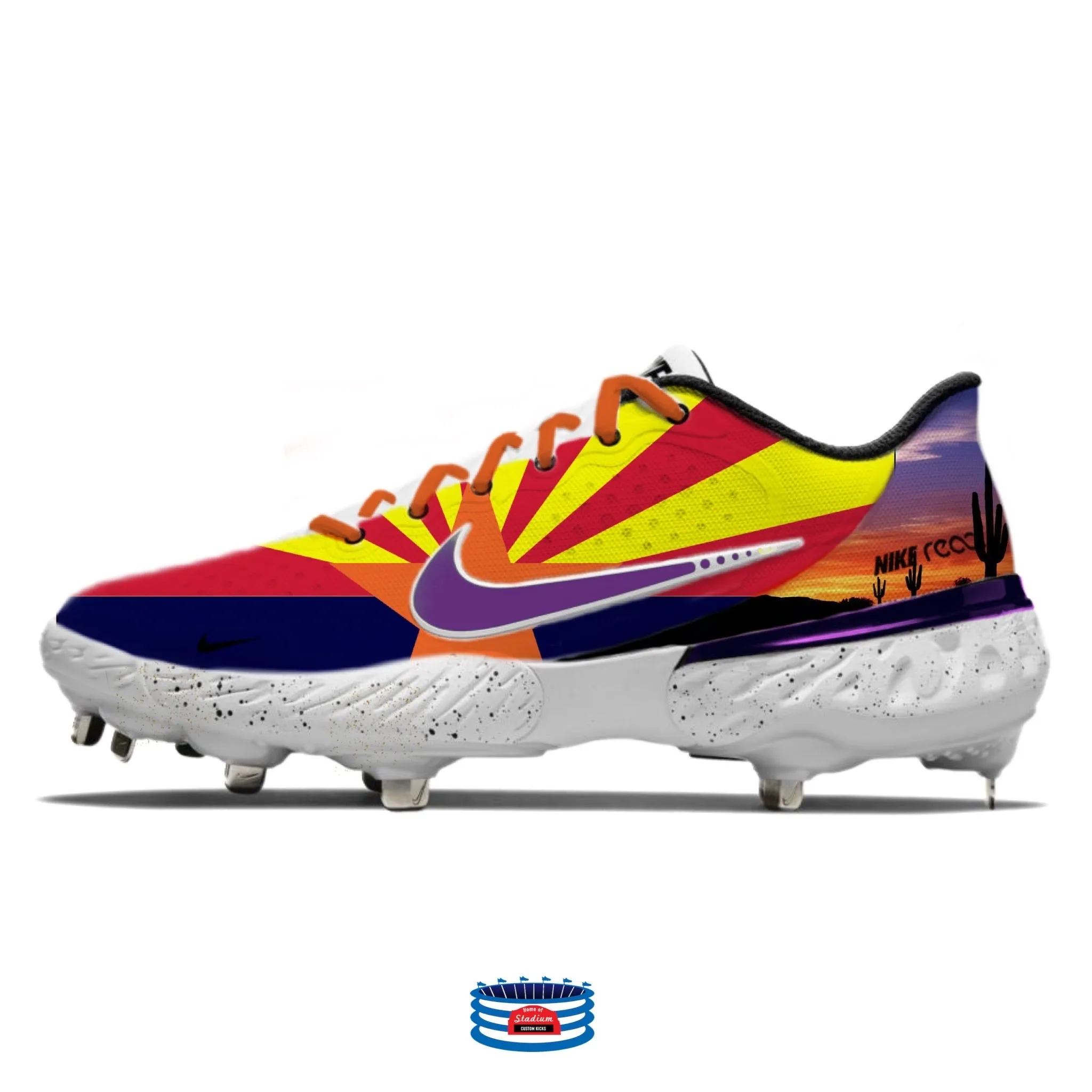 "Arizona" Nike Alpha Huarache Elite 3 Low Cleats