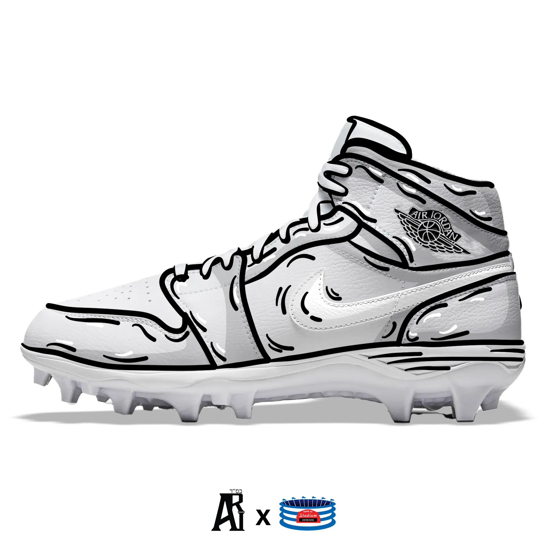 "Cartoon" Jordan 1 TD Cleats