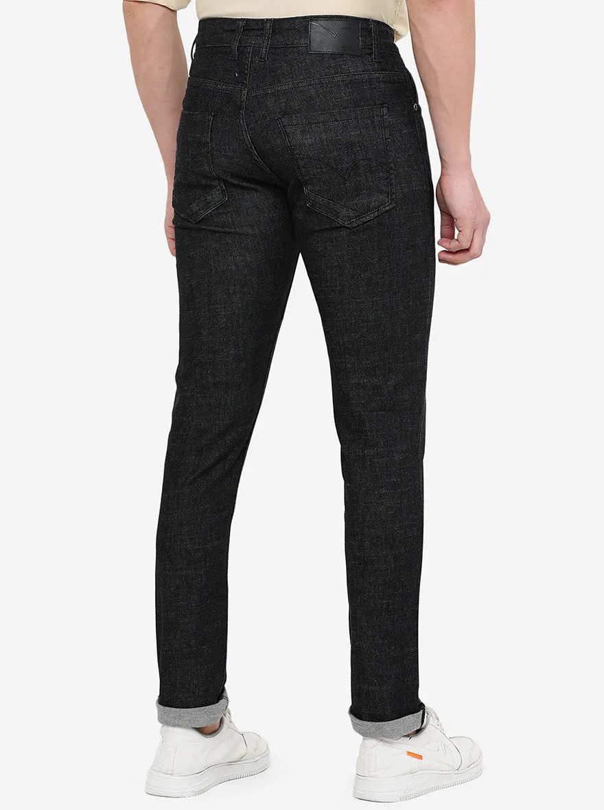 Raw Black Washed Slim Fit Jeans | JadeBlue