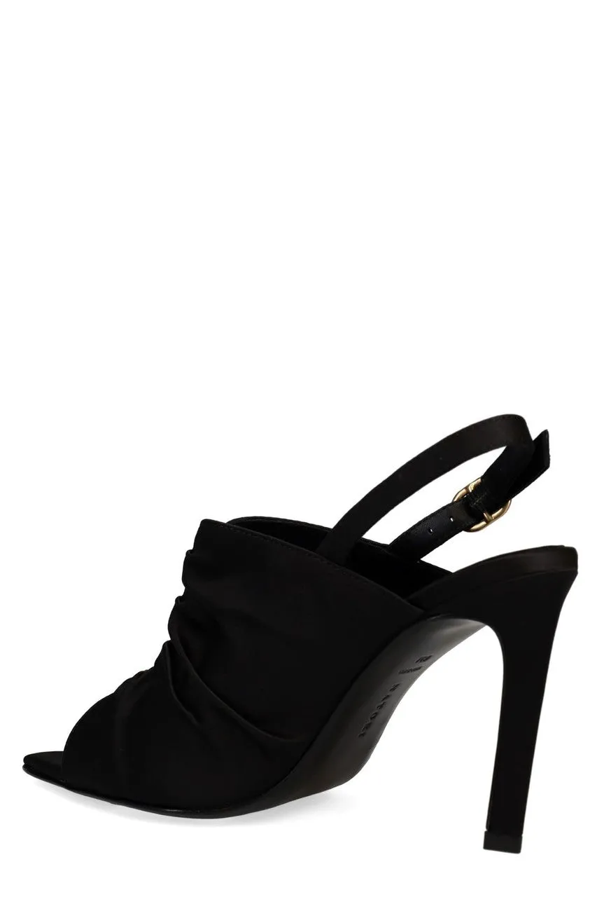 Reen Satin Open Toe Sling