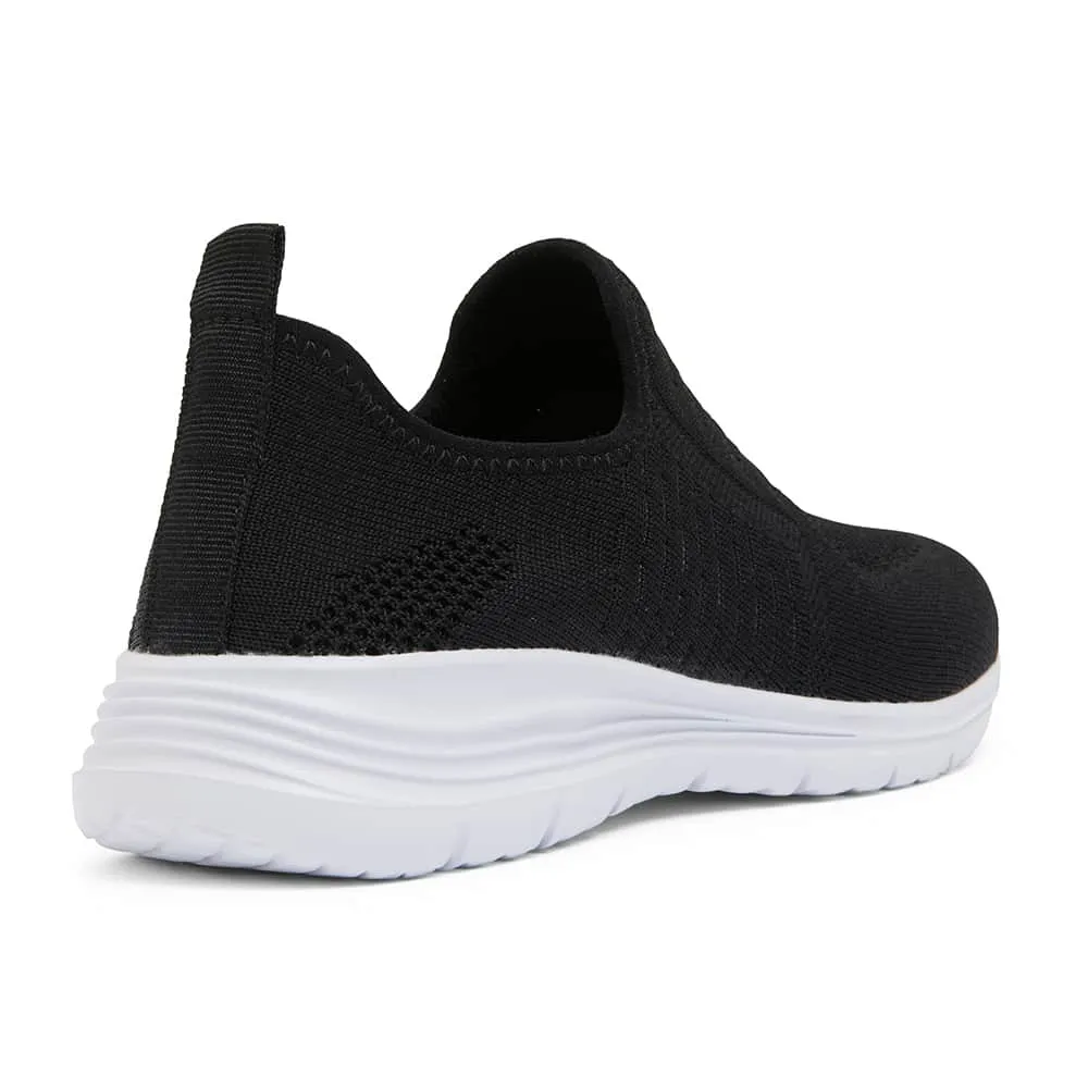 Richard Sneaker in Black Weave Fabric