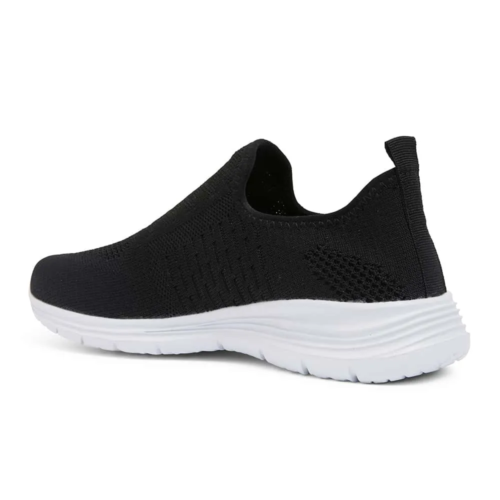 Richard Sneaker in Black Weave Fabric