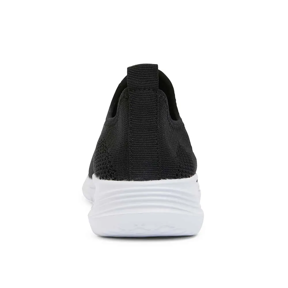 Richard Sneaker in Black Weave Fabric