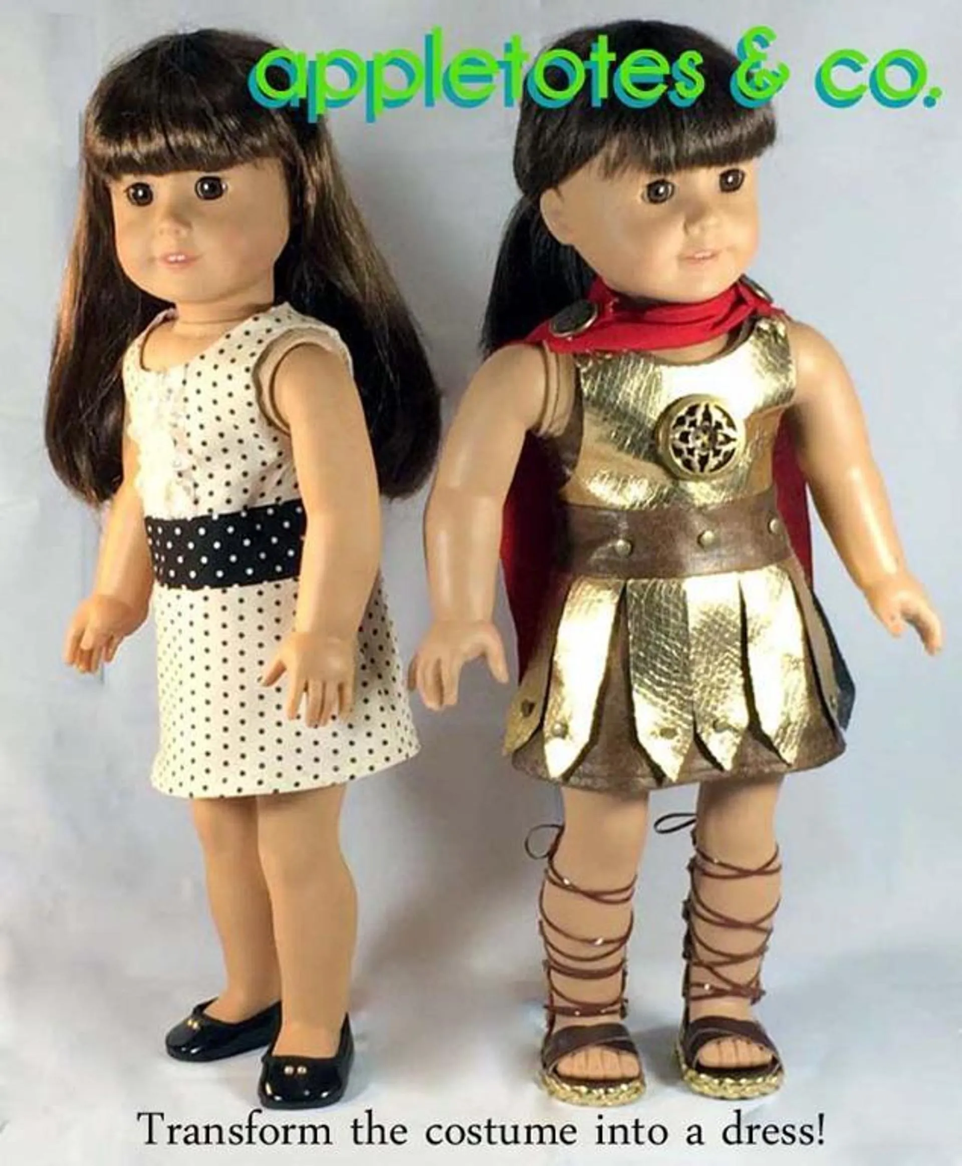 Roman Gladiator Costume Sewing Pattern for 18 Inch Dolls