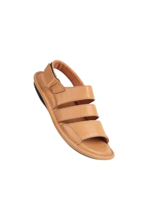 Rowen Mens Buffalo Nappa Leather Sandal Tan