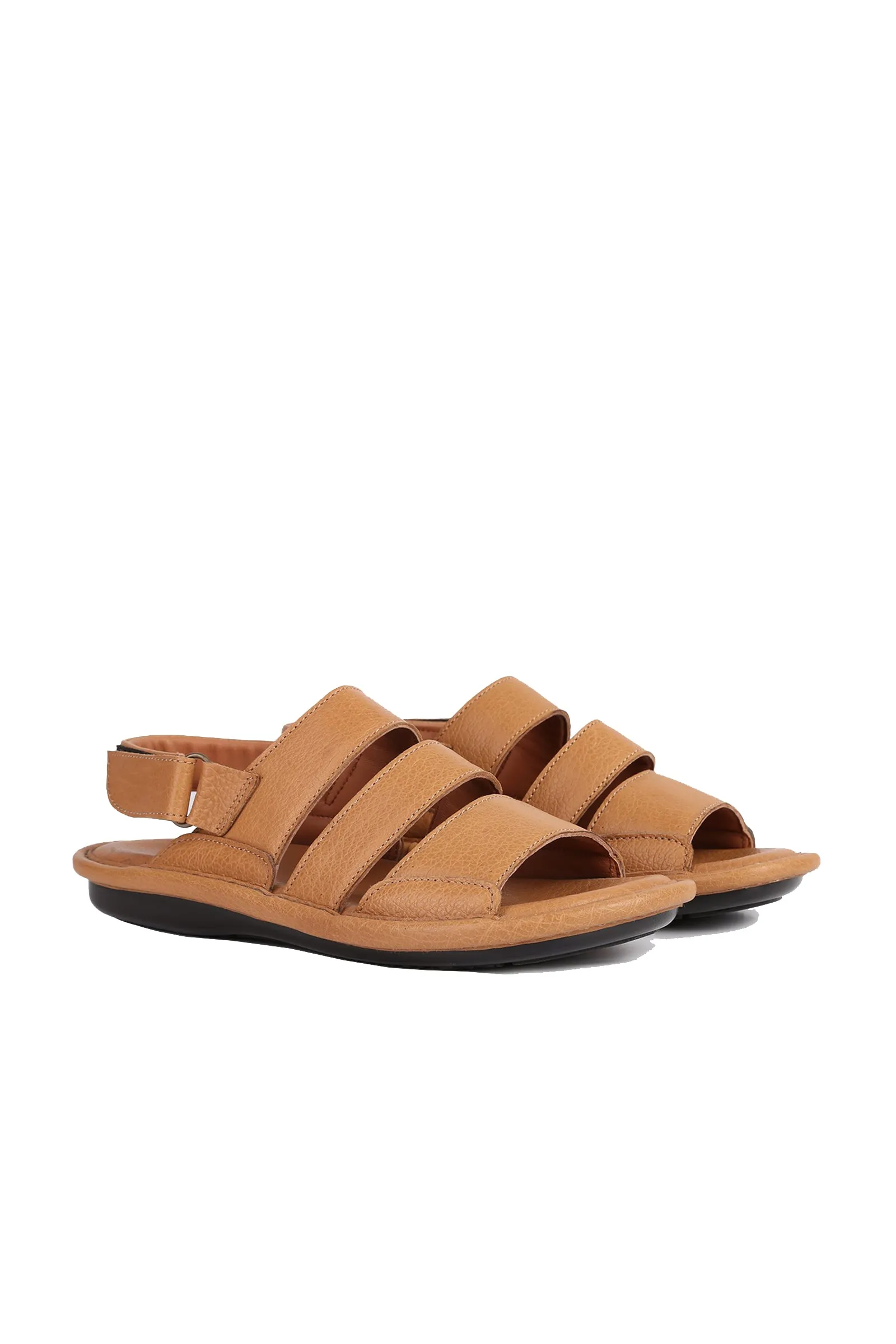 Rowen Mens Buffalo Nappa Leather Sandal Tan