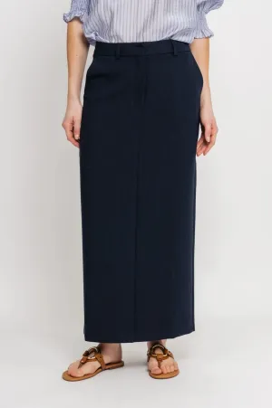 Selected Femme Rita High Waist Long Skirt Dark Sapphire