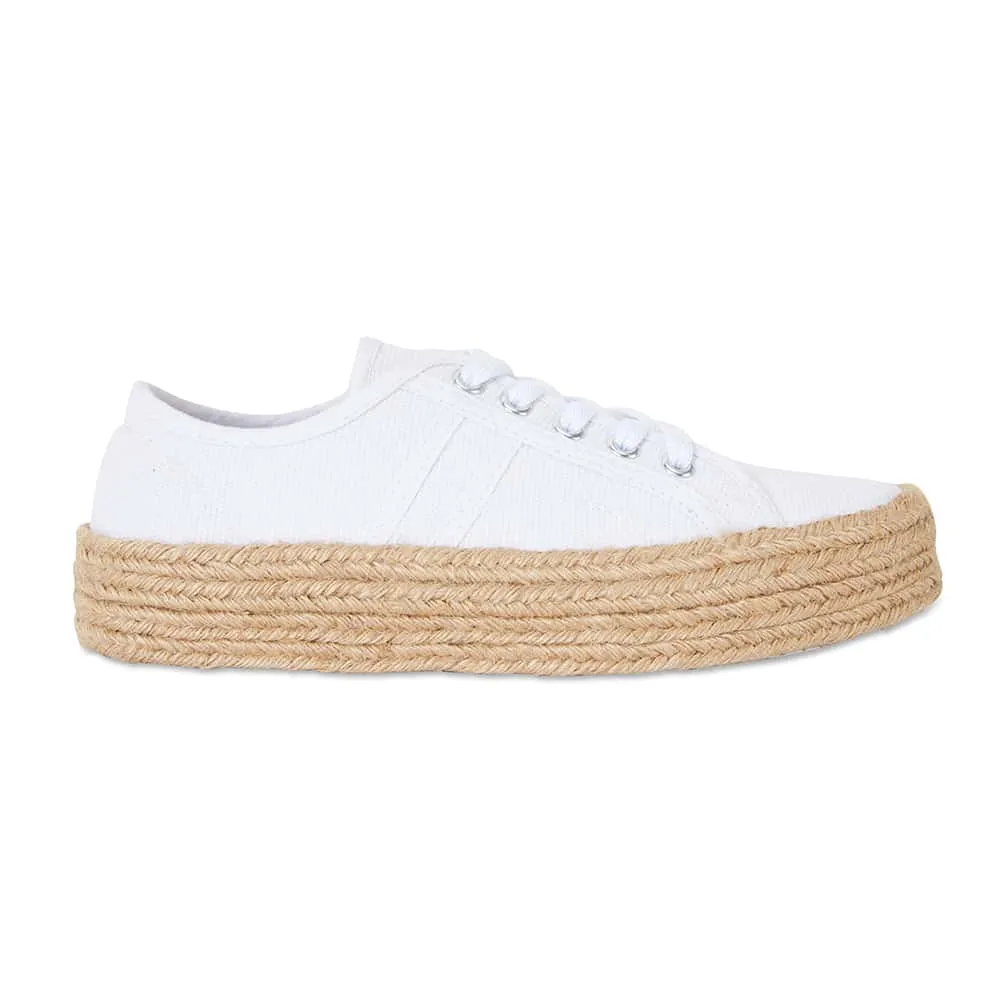 Static Sneaker in White Canvas