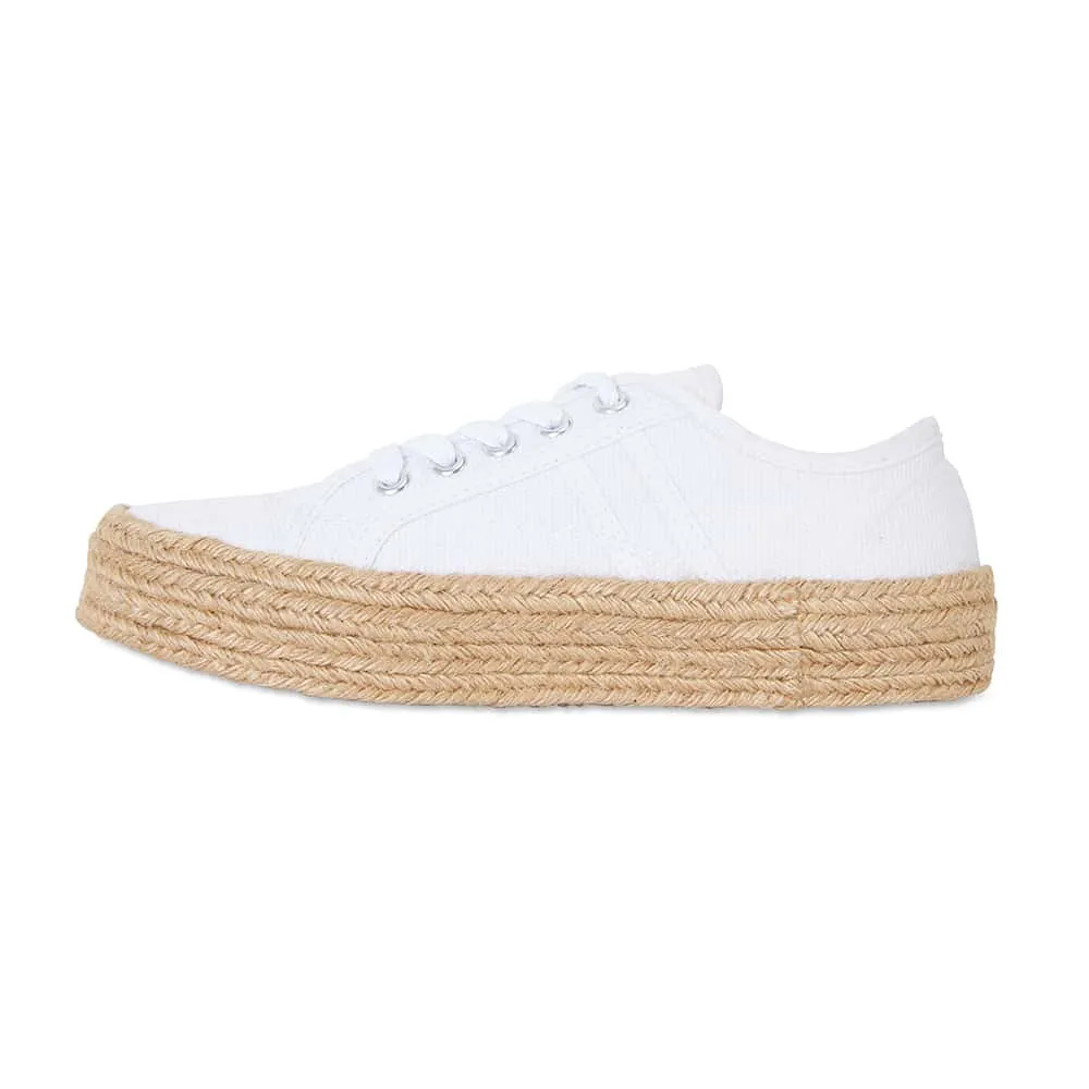 Static Sneaker in White Canvas