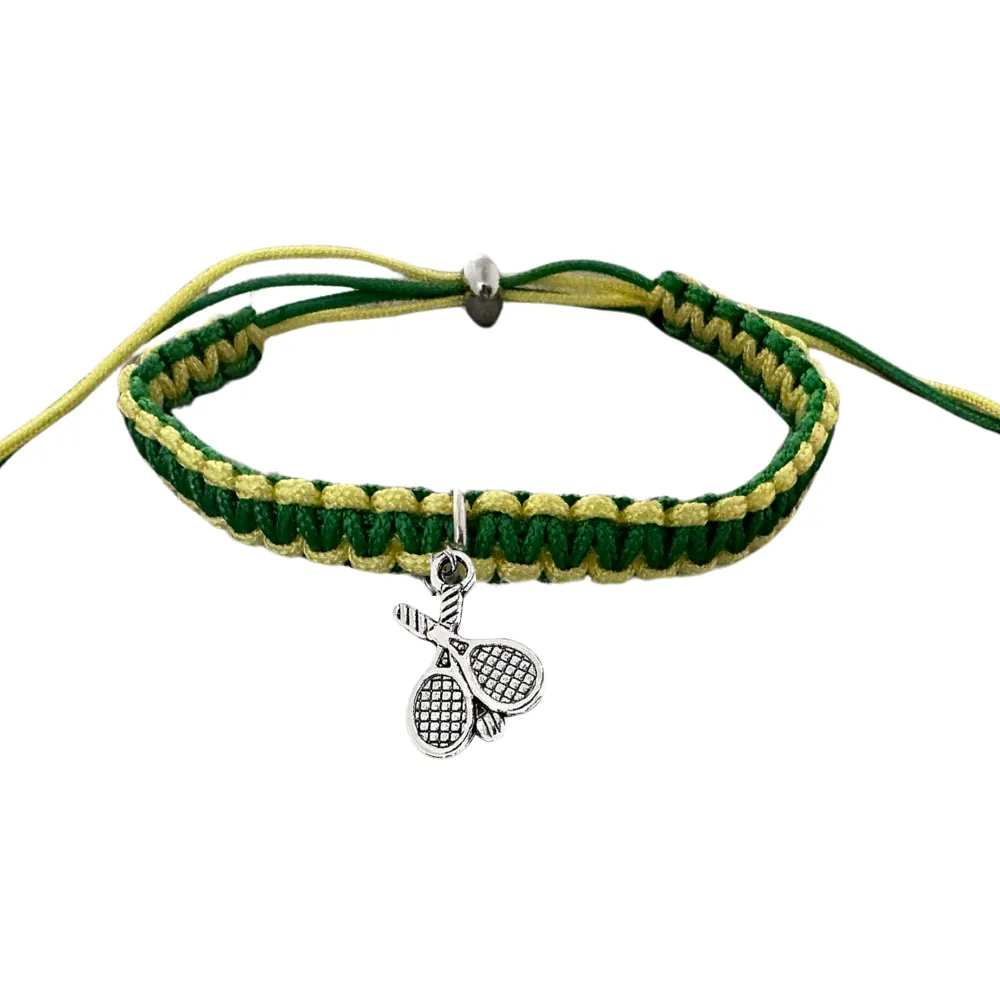 Tennis Charm Rope Bracelet - Pick Colors