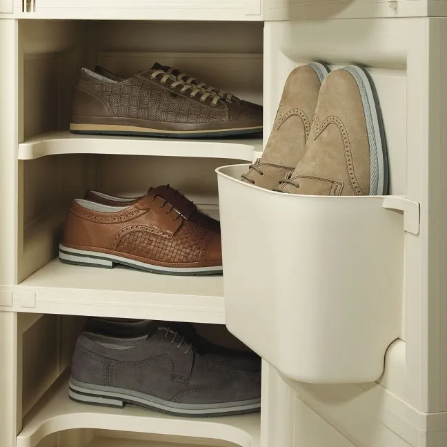 Tonterelli Shoe Cabinet 8 Shelves   4 Side Pockets 2 Door