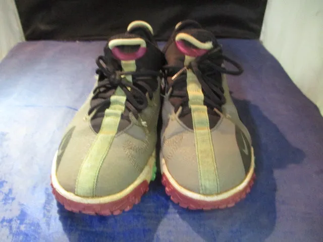 Used Nike Future Field GS 'Black Green Glow' Cleats Size 4