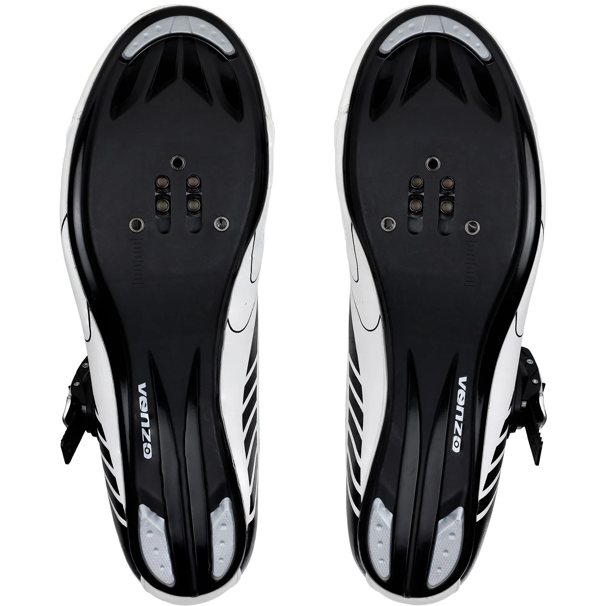 Venzo RX Road Bike Compatible with  SPD SL Look Cycling Shoes and Look Delta Indoor Cleats White Size 37