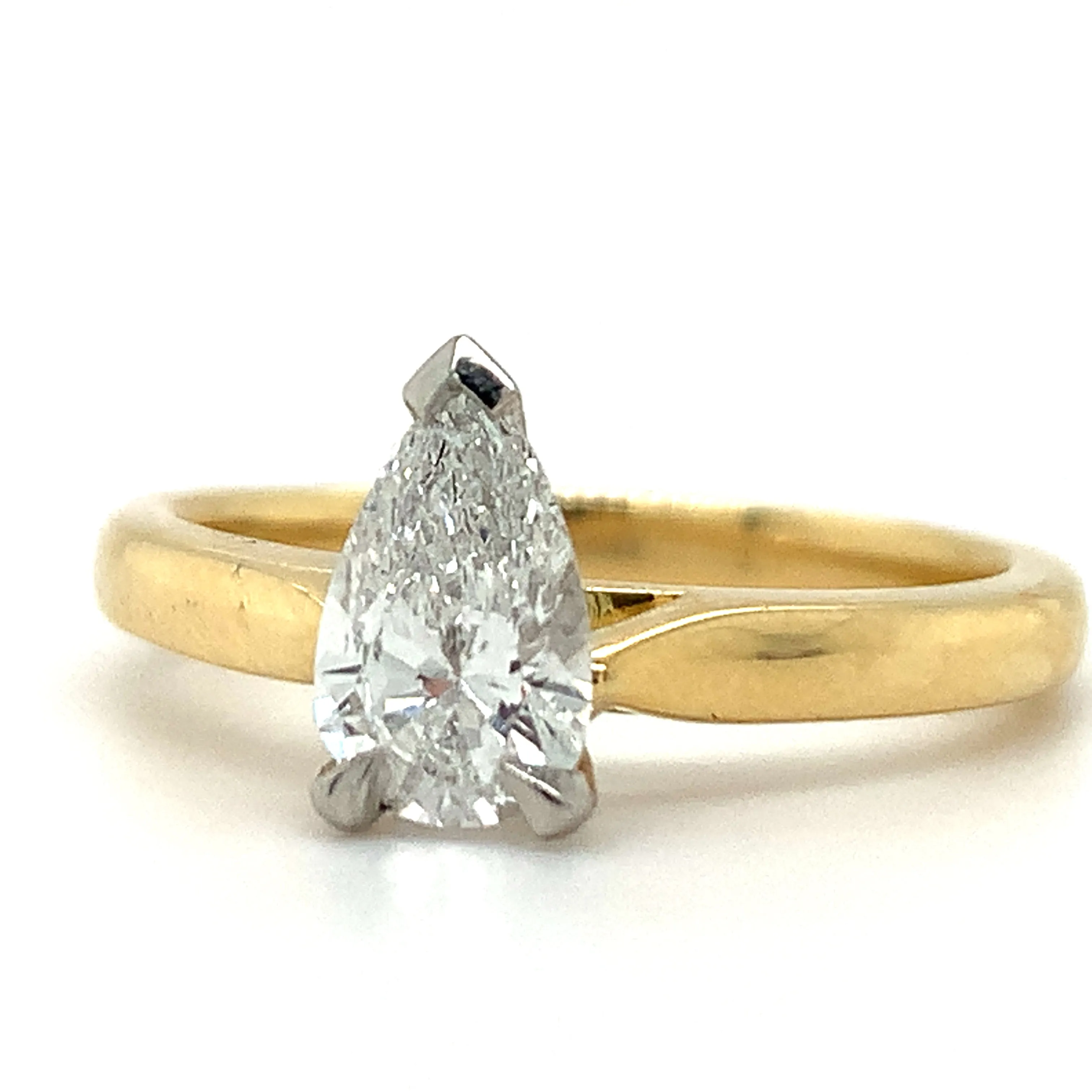 Veronica - 18ct Yellow Gold 0.70ct Laboratory Grown Pear Solitaire Diamond Engagement Ring