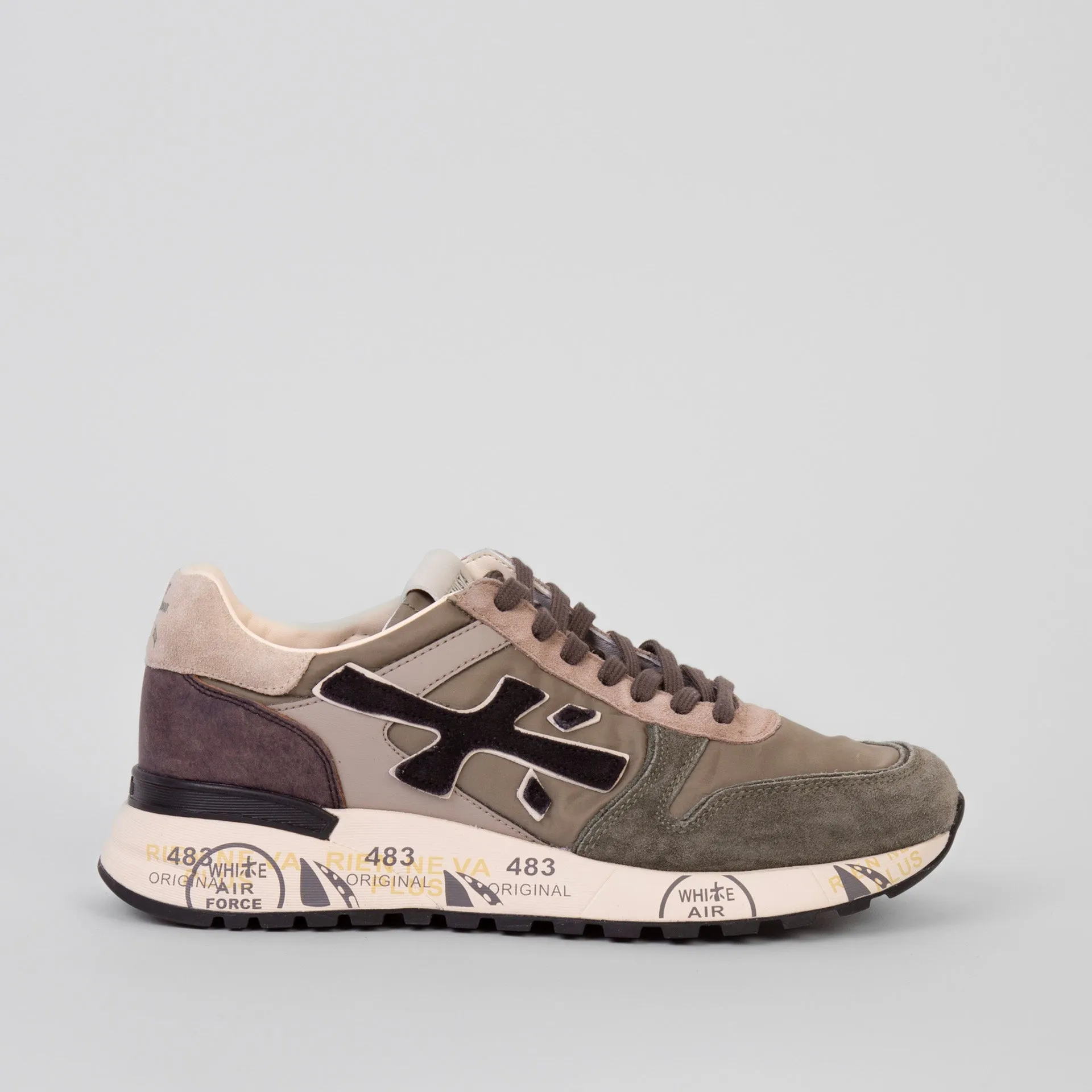 WHITE PREMIATA SNEAKERS MICK 6870 GREEN