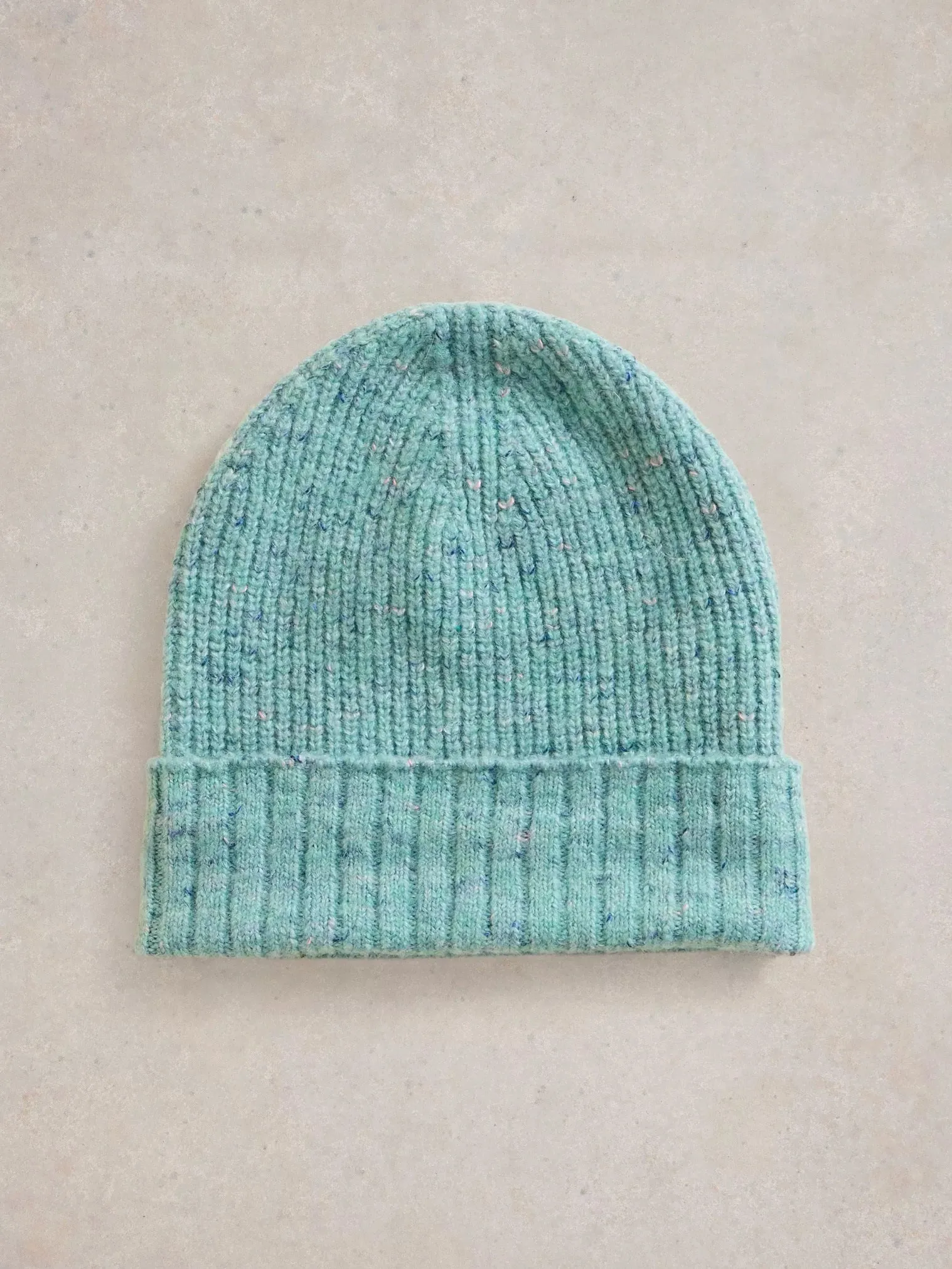 White Stuff Abby Knitted Beanie Light Teal