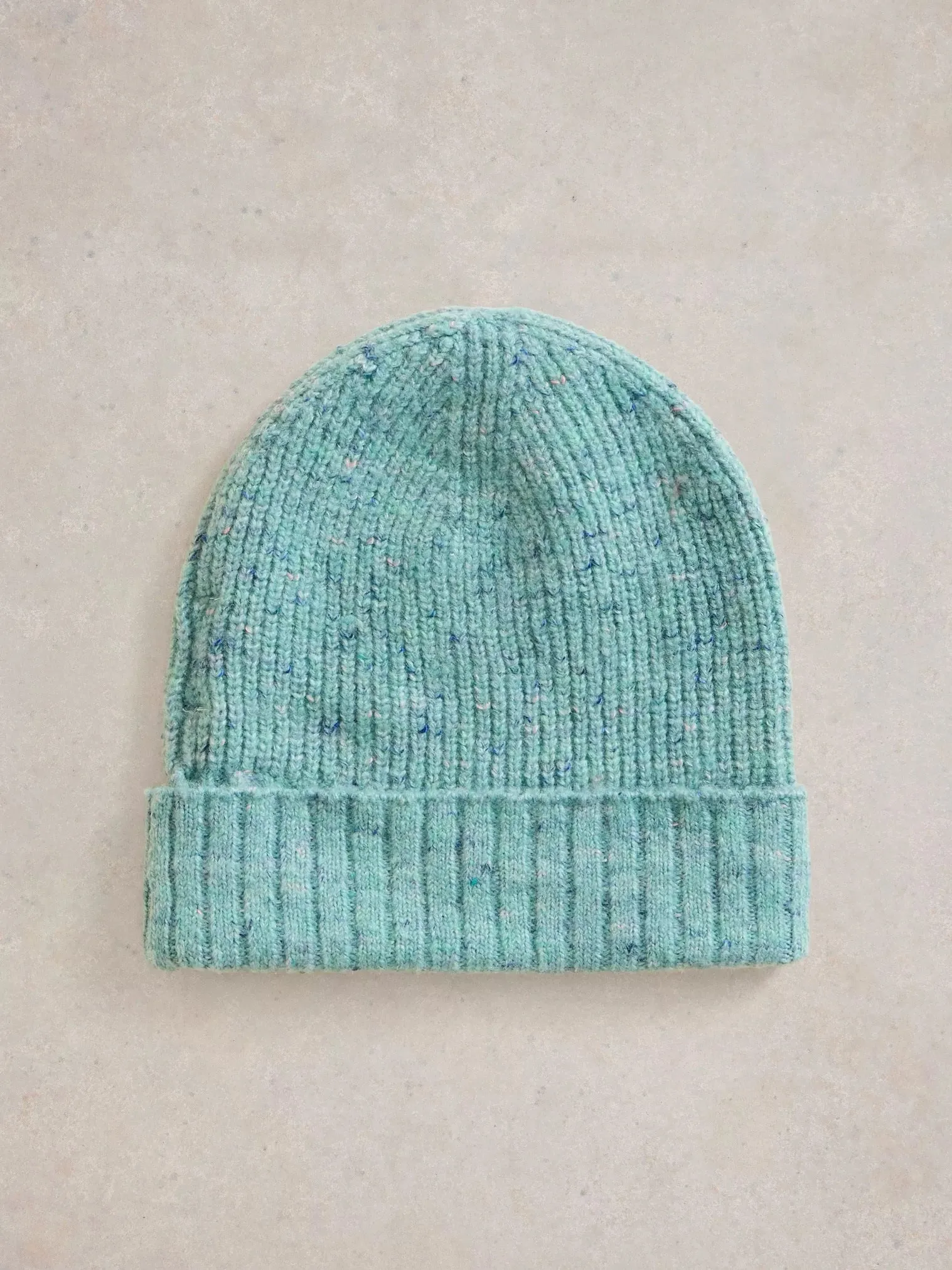 White Stuff Abby Knitted Beanie Light Teal