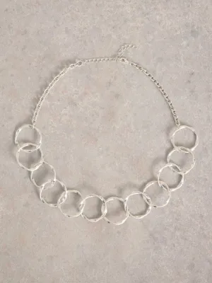 White Stuff Cynthia Round Chain Necklace Silver