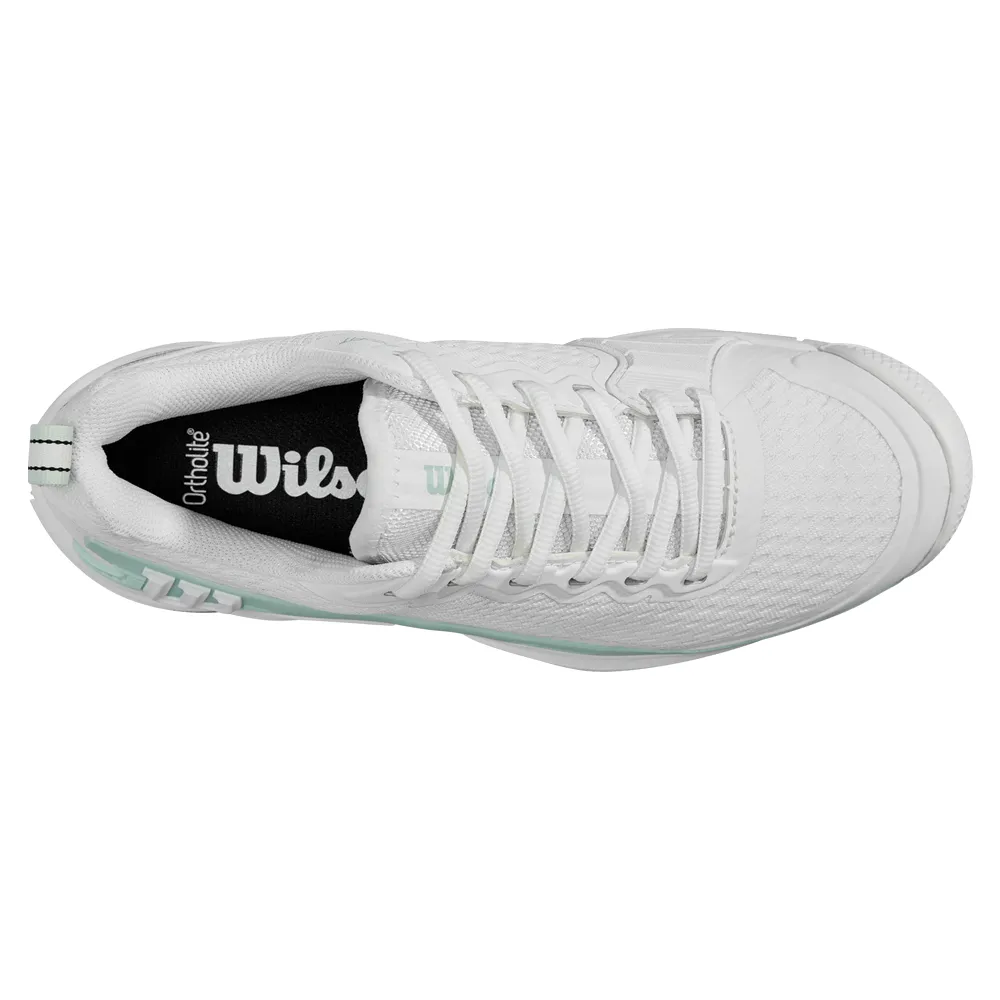 Wilson Rush Pro 4.5 All Court Tennis Shoes (Ladies) - White/Surf Spray/Tofu