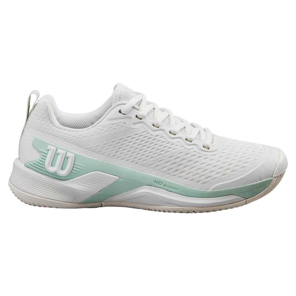 Wilson Rush Pro 4.5 All Court Tennis Shoes (Ladies) - White/Surf Spray/Tofu