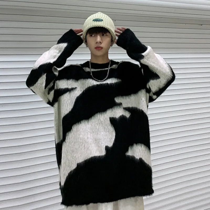 Winter Streetwear Knitted Oversized Male Sweater