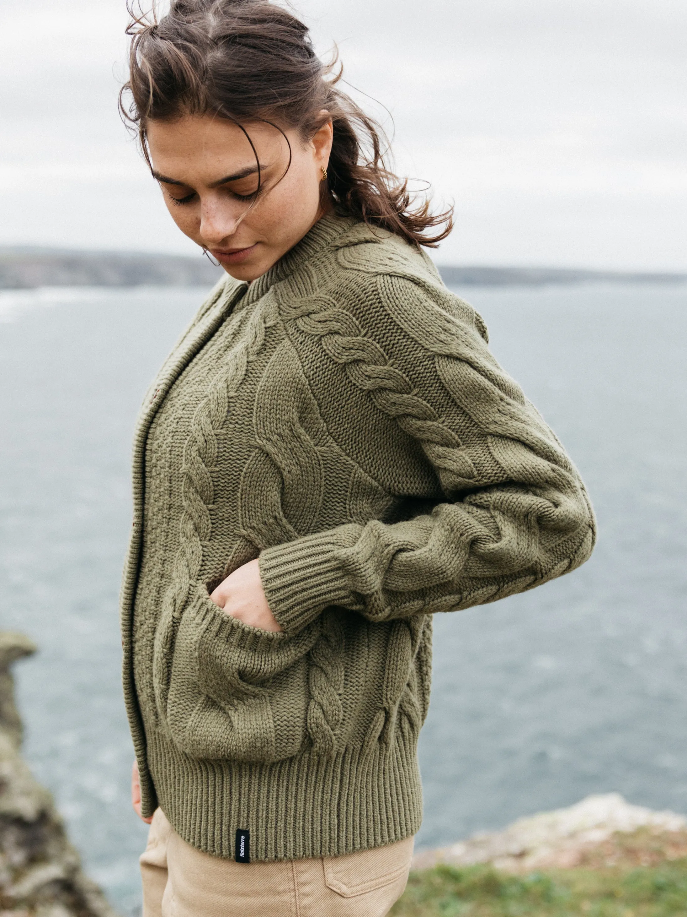 Women's Ennis Cable Knit Cardigan