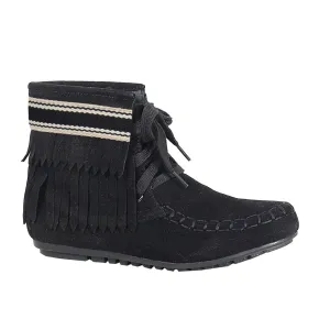 Yoki Womens gabby-22 Layered Fringe Booties