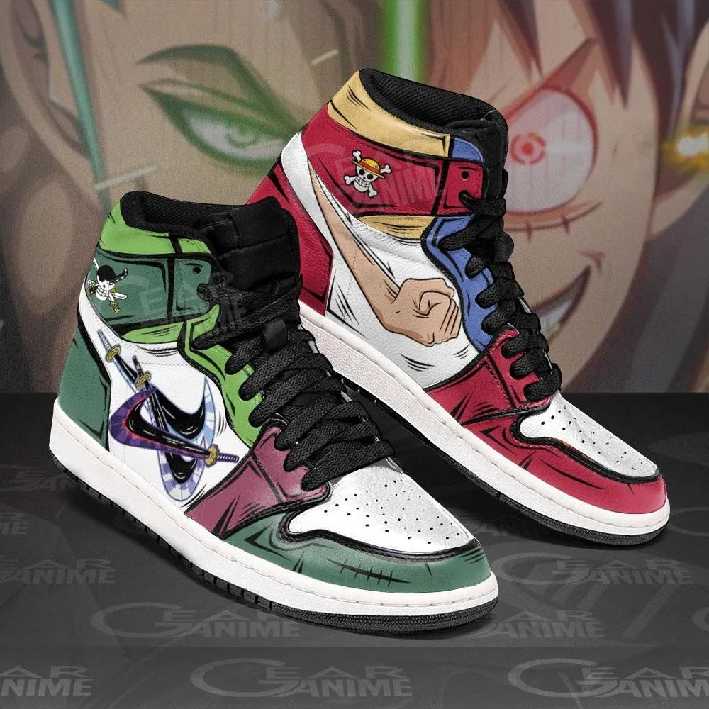 Zoro and Luffy Sneakers Custom OP Anime Shoes