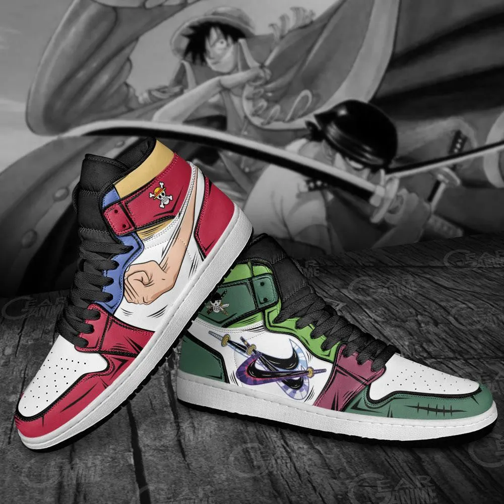 Zoro and Luffy Sneakers Custom OP Anime Shoes