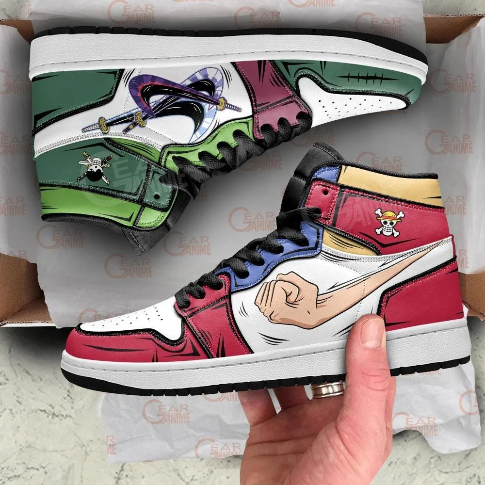 Zoro and Luffy Sneakers Custom OP Anime Shoes